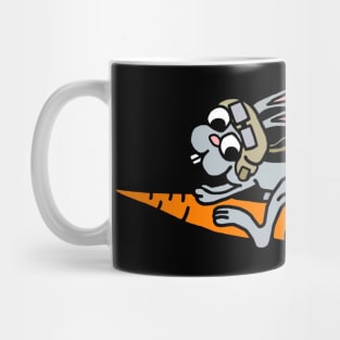 Race Carrot Driving Rabbit Mug